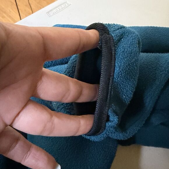 Vintage Cabelas Fleece Snap Pullover Unisex Medium Teal Polartec Sweater Outdoor - Picture 8 of 12